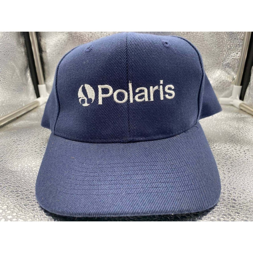 Polaris Baseball Hat Mens OSFM Navy Blue Embroidered Snapback‎ Cap Vintage Look